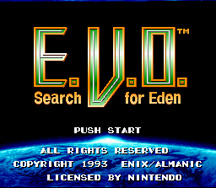 Title Screen for E.V.O.